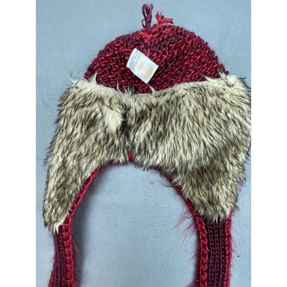 Pistil Ear flap‎ Beanie Hat Womens One Size Red Skull Cap Hat